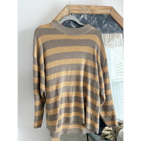 Free People Beach Lightweight Striped Sweater - Picture 1 of 4